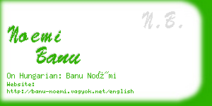 noemi banu business card